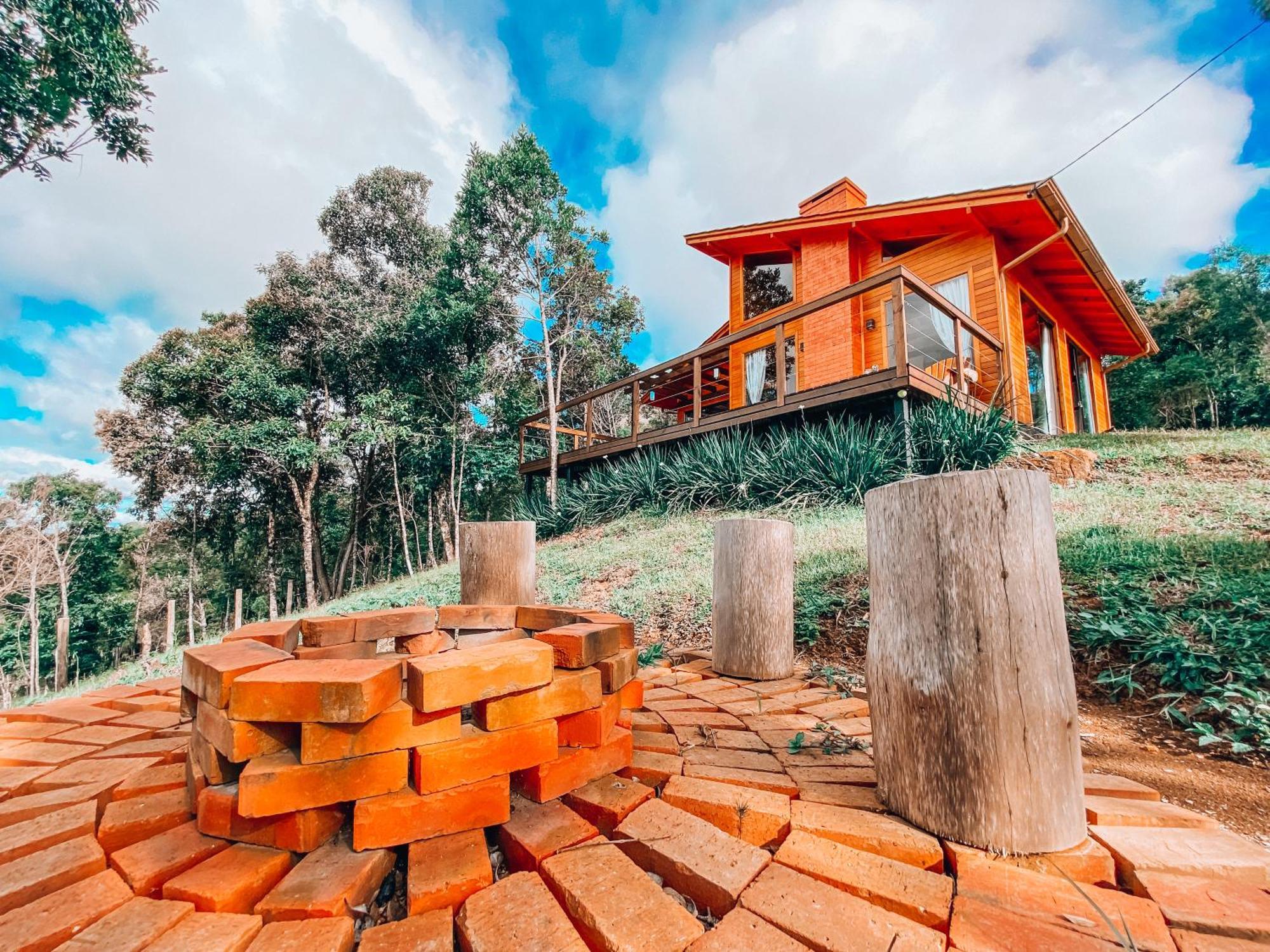 Cabana Romantica Na Serra Com Hidro, Lareira, Lagos E Trilhas Villa Bom Retiro  Luaran gambar