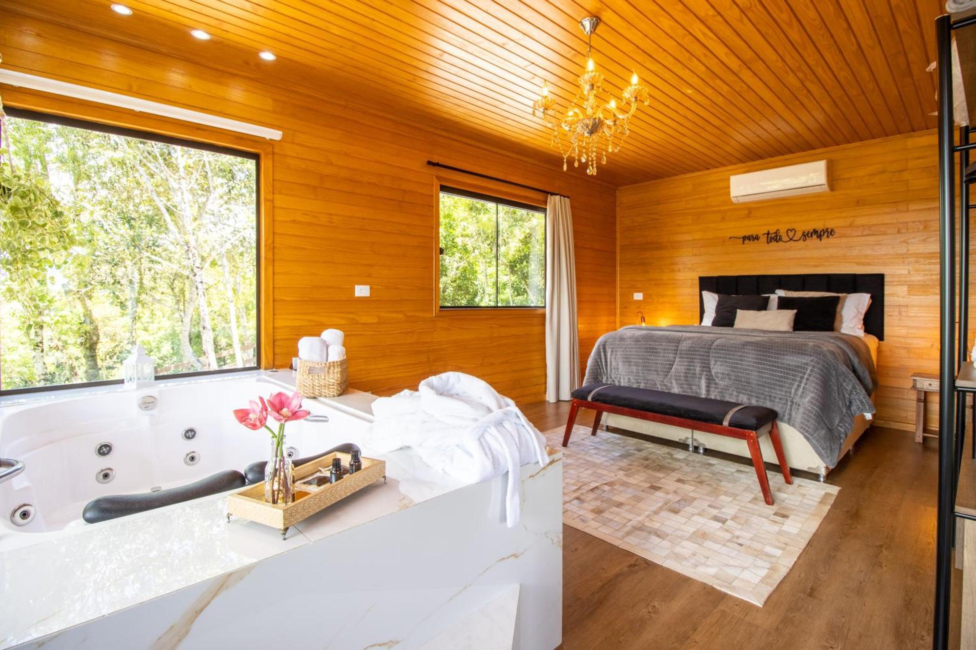 Cabana Romantica Na Serra Com Hidro, Lareira, Lagos E Trilhas Villa Bom Retiro  Luaran gambar